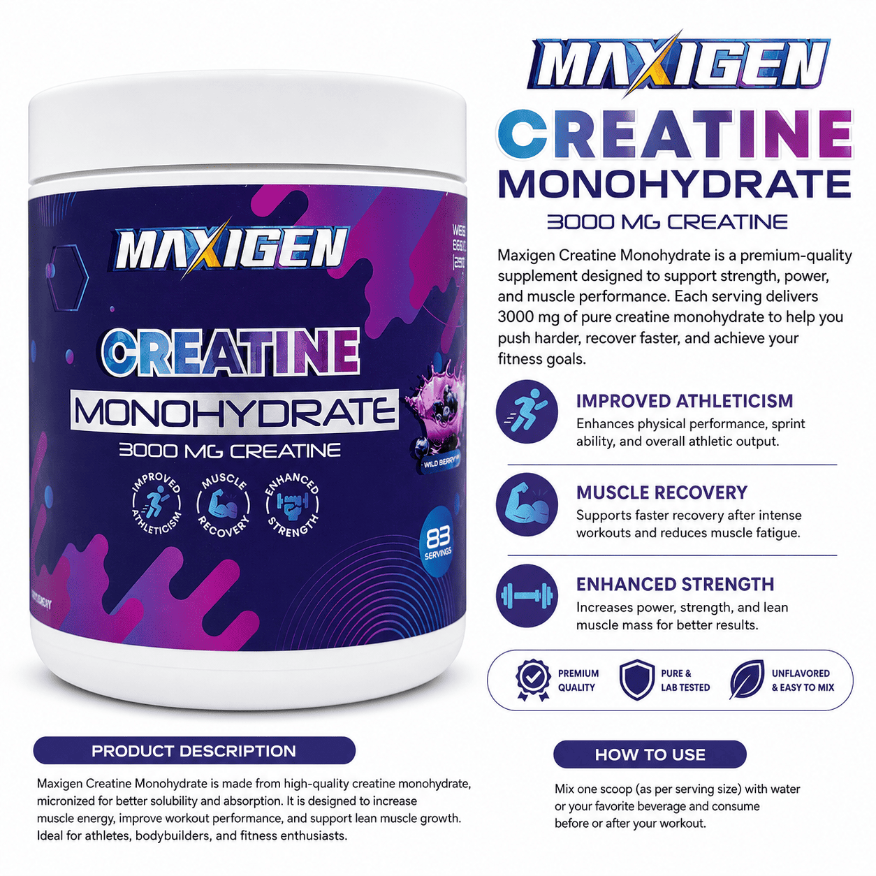 MAXIGEN CREATINE MONOHYDRATE