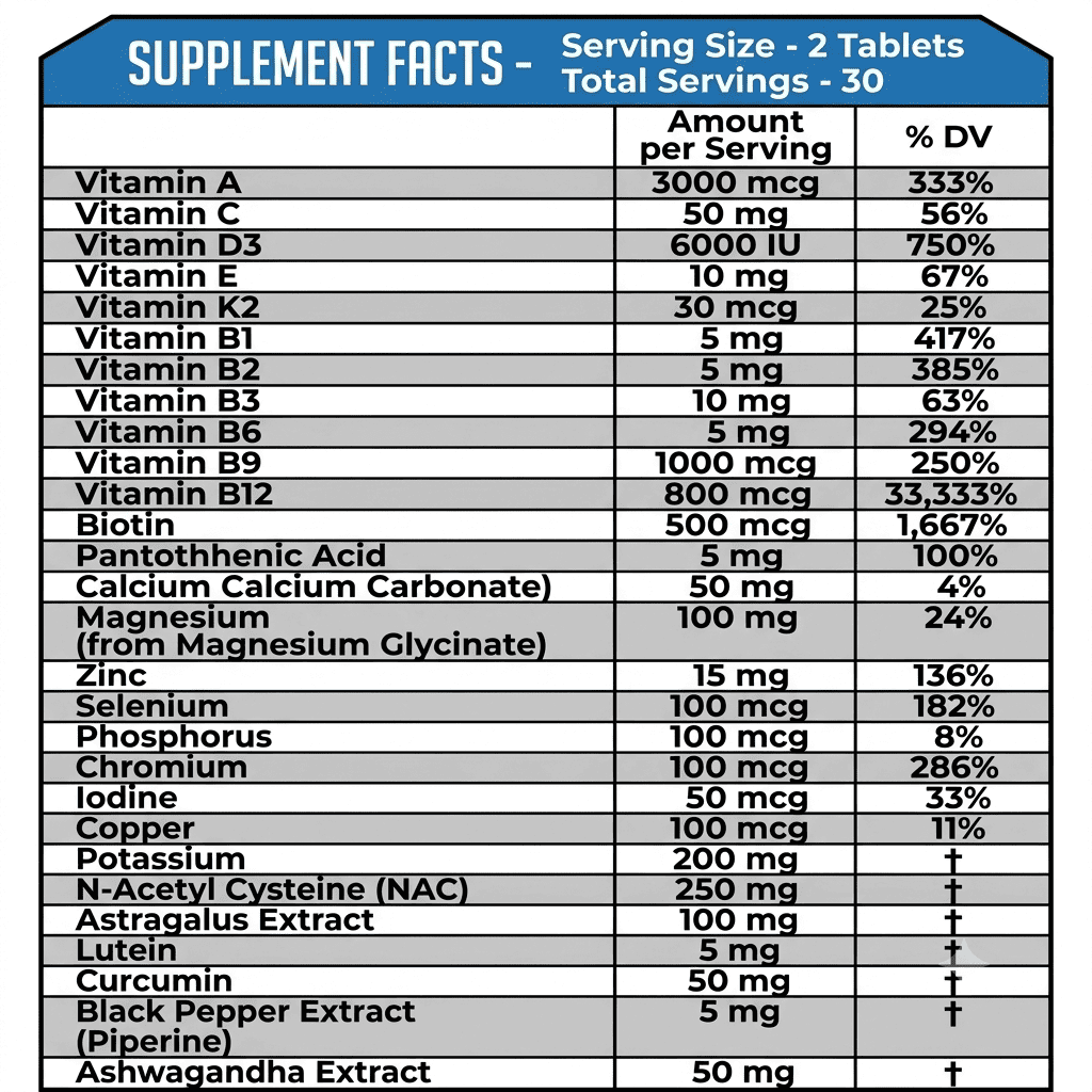 BLUE CLAWS NEUROTEST MULTIVITAMIN - Image 3